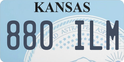 KS license plate 880ILM