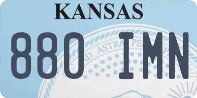 KS license plate 880IMN