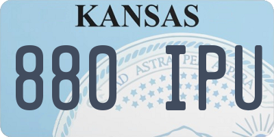KS license plate 880IPU