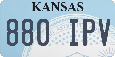 KS license plate 880IPV
