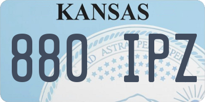 KS license plate 880IPZ