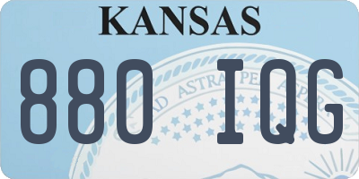 KS license plate 880IQG