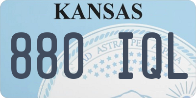 KS license plate 880IQL