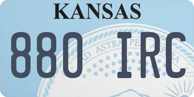 KS license plate 880IRC