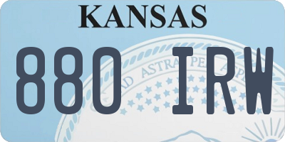 KS license plate 880IRW