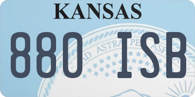 KS license plate 880ISB