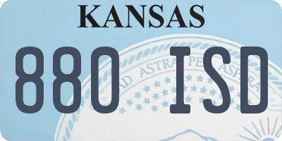 KS license plate 880ISD