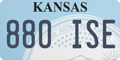 KS license plate 880ISE