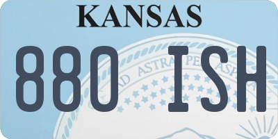 KS license plate 880ISH