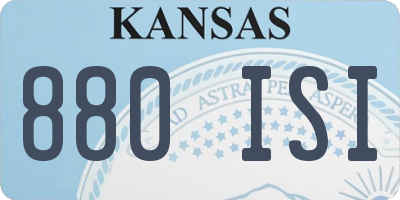 KS license plate 880ISI