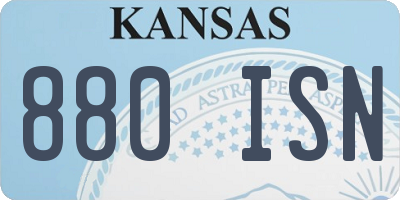 KS license plate 880ISN