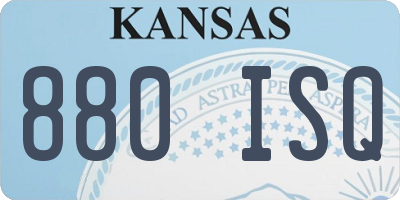 KS license plate 880ISQ