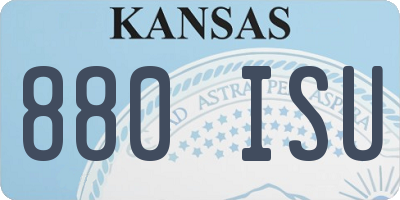 KS license plate 880ISU
