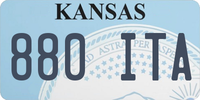 KS license plate 880ITA