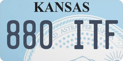 KS license plate 880ITF
