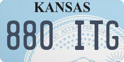 KS license plate 880ITG