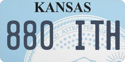 KS license plate 880ITH