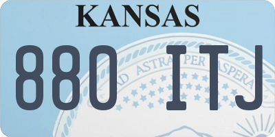 KS license plate 880ITJ