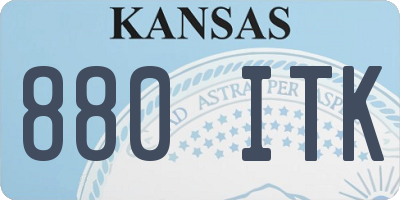 KS license plate 880ITK