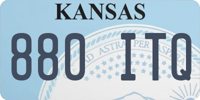 KS license plate 880ITQ
