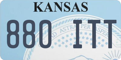 KS license plate 880ITT