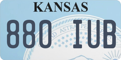 KS license plate 880IUB