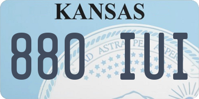 KS license plate 880IUI