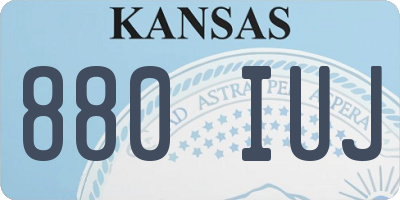 KS license plate 880IUJ