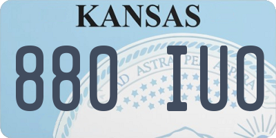 KS license plate 880IUO