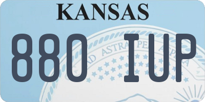 KS license plate 880IUP