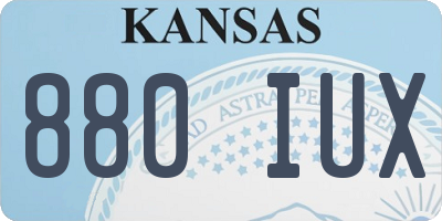 KS license plate 880IUX