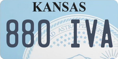 KS license plate 880IVA