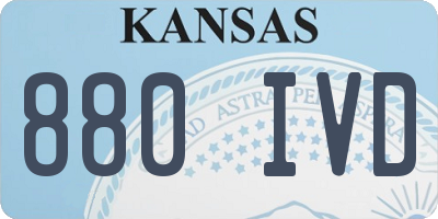 KS license plate 880IVD