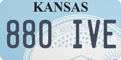 KS license plate 880IVE