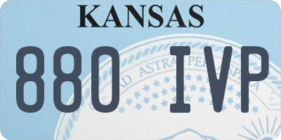 KS license plate 880IVP