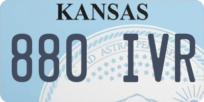KS license plate 880IVR