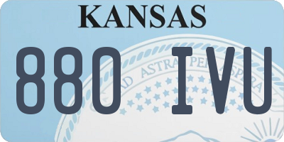 KS license plate 880IVU