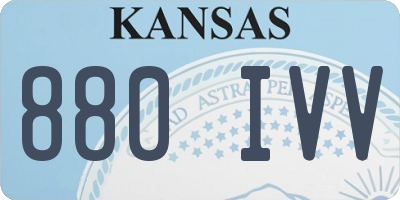 KS license plate 880IVV