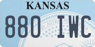 KS license plate 880IWC
