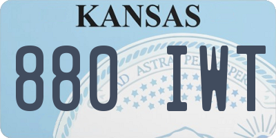 KS license plate 880IWT