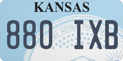 KS license plate 880IXB