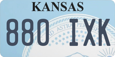KS license plate 880IXK
