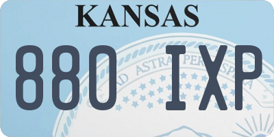 KS license plate 880IXP