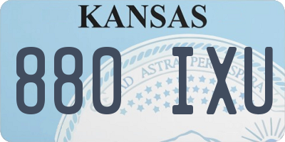 KS license plate 880IXU