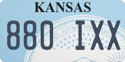 KS license plate 880IXX