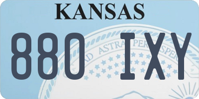 KS license plate 880IXY