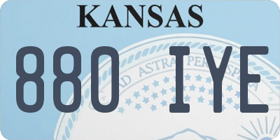 KS license plate 880IYE