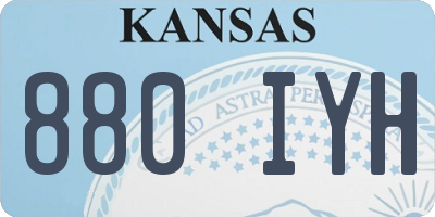 KS license plate 880IYH