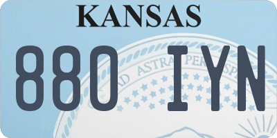 KS license plate 880IYN
