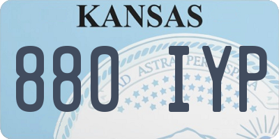 KS license plate 880IYP